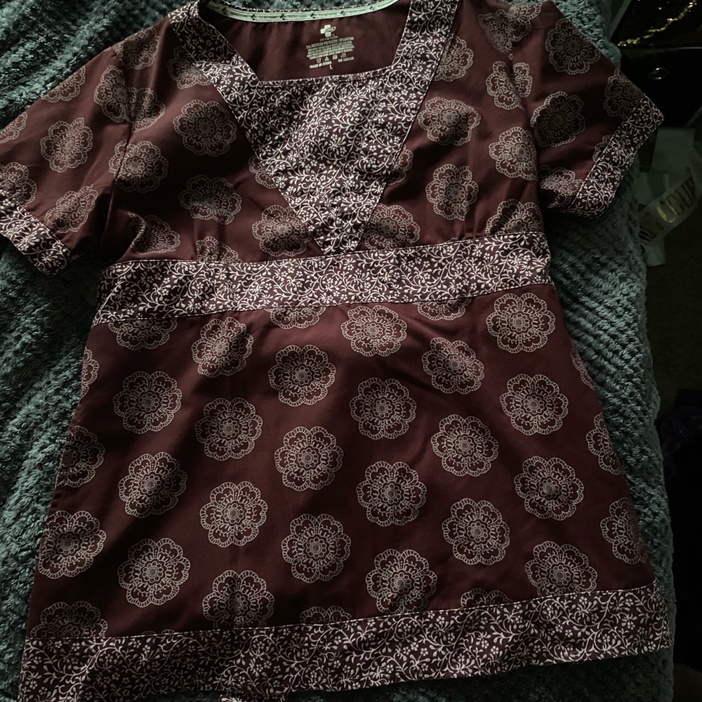 All Burgundy Nursing Scrub Set